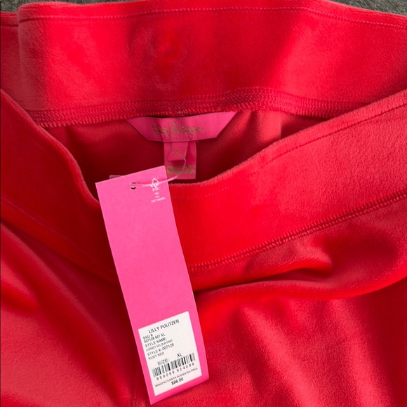 NWT Lilly Pulitzer Dorsey Velour Pant in Ruby Red Sz XL - Picture 2 of 5